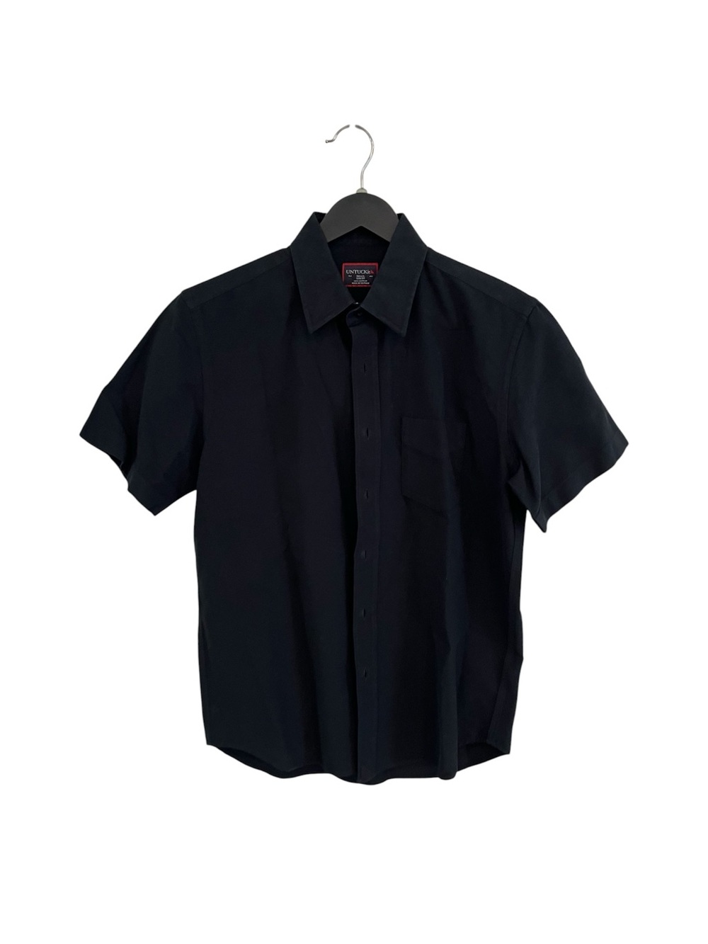 UNTUCKit Black Short-Sleeve Button Down Shirt